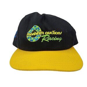 Vintage Manheim Auctions Racing Snapback Cap‎ Black Hat NASCAR Made in USA